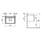 Laufen Pro S - Meuble pour lavabo, 615x450x390 mm, 1 tiroir, chêne clair H4834220964791 Laufen Pro S - Meuble pour lavabo, 615x450x390 mm, 1 tiroir, chêne clair H4834220964791