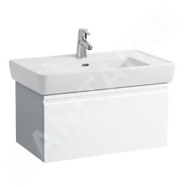 Laufen Pro - Meuble pour lavabo, 770x450x390 mm, 1 tiroir, blanc brillant H4830610954751