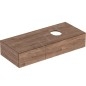 Geberit VariForm - Meuble pour lavabo, 1200x510x235 mm, 2 tiroirs, plage de dépose et siphon, noyer 501.174.00.1 Geberit VariForm - Meuble pour lavabo, 1200x510x235 mm, 2 tiroirs, plage de dépose et siphon, noyer 501.174.00.1