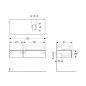 Geberit VariForm - Meuble pour lavabo, 1200x510x235 mm, 2 tiroirs, plage de dépose et siphon, noyer 501.174.00.1 Geberit VariForm - Meuble pour lavabo, 1200x510x235 mm, 2 tiroirs, plage de dépose et siphon, noyer 501.174.00.1