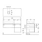 Geberit VariForm - Meuble pour lavabo, 1200x510x550 mm, 3 tiroirs, plage de dépose et siphon, noyer 501.186.00.1 Geberit VariForm - Meuble pour lavabo, 1200x510x550 mm, 3 tiroirs, plage de dépose et siphon, noyer 501.186.00.1