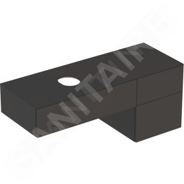 Geberit VariForm - Meuble vasque, 1350x510x550 mm, 3 tiroirs, siphon anti-odeurs, lave 501.190.00.1