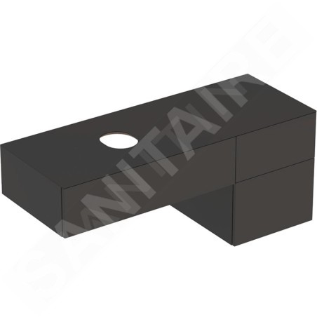 Geberit VariForm - Meuble vasque, 1350x510x550 mm, 3 tiroirs, siphon anti-odeurs, lave 501.190.00.1