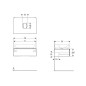 Geberit VariForm - Meuble sous lavabo 750x510x235 mm, un tiroir, plage de dépose et siphon, blanc brillant / mat blanc Geberit VariForm - Meuble sous lavabo 750x510x235 mm, un tiroir, plage de dépose et siphon, blanc brillant / mat blanc