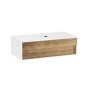 Ravak Step - Lavabo SD, 1000x540x305 mm, 1 tiroir, blanc/noyer X000001418