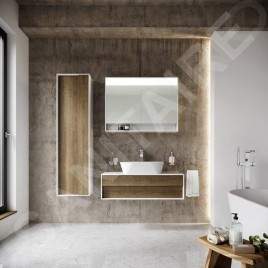 Ravak Step - Lavabo SD, 1000x540x305 mm, 1 tiroir, blanc/noyer X000001418