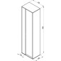 Ravak Step - Armoire haute SB, 430x290x1600 mm, blanc/noyer X000001420
