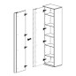 Ravak Step - Armoire haute SB, 430x290x1600 mm, blanc/noyer X000001420