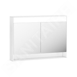 Ravak Step - Armoire de toilette MC, 1000x740x150 mm, 2 portes, avec éclairage LED, blanc brillant X000001421