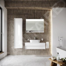 Ravak Step - Armoire de toilette MC, 1000x740x150 mm, 2 portes, avec éclairage LED, blanc brillant X000001421
