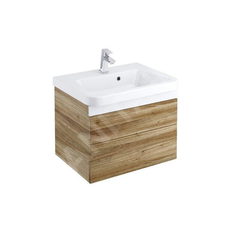 Ravak 10° - Armoire lavabo SD II, 550x450x450 mm, 2 tiroirs, noyer foncé/blanc brillant X000001285 Ravak 10° - Armoire lavabo SD II, 550x450x450 mm, 2 tiroirs, noyer foncé/blanc brillant X000001285