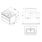 Ravak 10° - Armoire lavabo SD II, 550x450x450 mm, 2 tiroirs, noyer foncé/blanc brillant X000001285 Ravak 10° - Armoire lavabo SD II, 550x450x450 mm, 2 tiroirs, noyer foncé/blanc brillant X000001285