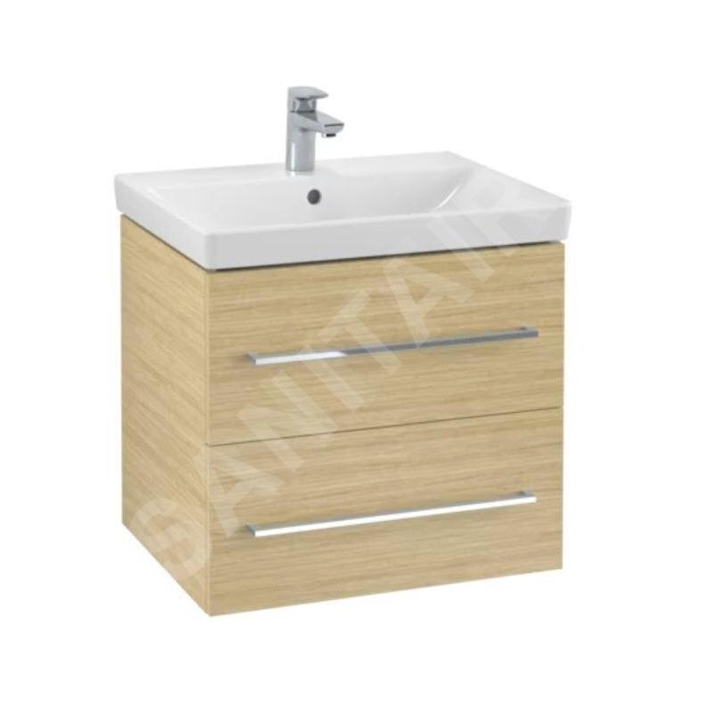 Villeroy & Boch Avento - Meuble sous lavabo 580x514x452 mm, deux tiroirs, Oak Kansas A88900RH