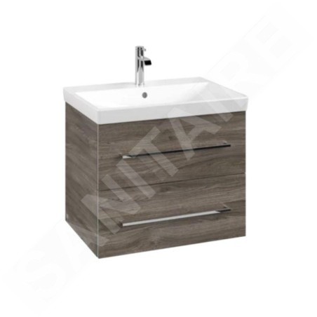 Villeroy & Boch Avento - Meuble sous lavabo 630x514x452 mm, deux tiroirs, Stone Oak A89000RK