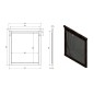 Sapho Cross - Miroir dans un cadre 700x800x35 mm, acajou CR012 Sapho Cross - Miroir dans un cadre 700x800x35 mm, acajou CR012