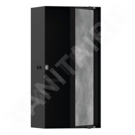 Hansgrohe XtraStoris Rock - Niche murale, avec porte, 300x150x100 mm, noir mat 56082670