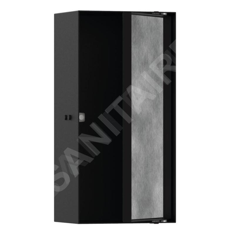 Hansgrohe XtraStoris Rock - Niche murale, avec porte, 300x150x100 mm, noir mat 56082670