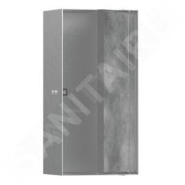 Hansgrohe XtraStoris Rock - Niche murale, avec porte, 300x150x100 mm, inox brossé 56082800