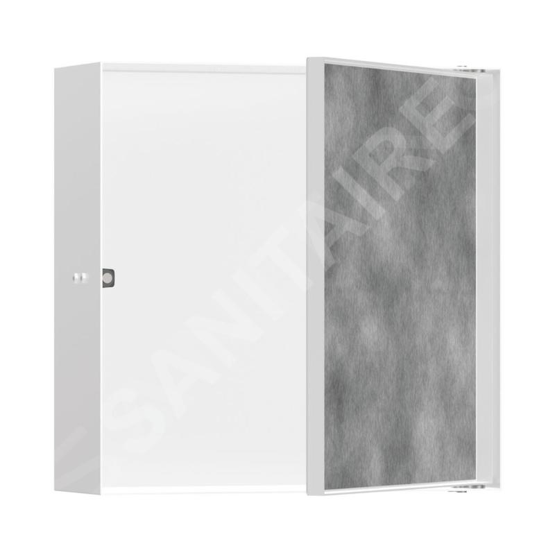 Hansgrohe XtraStoris Rock - Niche murale, avec porte, 300x300x100 mm, blanc mat 56085700