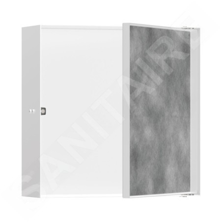 Hansgrohe XtraStoris Rock - Niche murale, avec porte, 300x300x100 mm, blanc mat 56085700