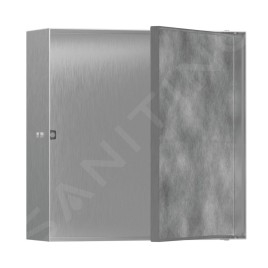 Hansgrohe XtraStoris Rock - Niche murale, avec porte, 300x300x100 mm, inox brossé 56085800