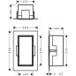 Hansgrohe XtraStoris Rock - Niche murale, avec porte, 300x150x140 mm, blanc mat 56088700