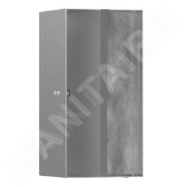 Hansgrohe XtraStoris Rock - Niche murale, avec porte, 300x150x140 mm, inox brossé 56088800