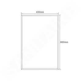 Aqualine Accessoires - Miroir à facettes, 400x600 mm 22495