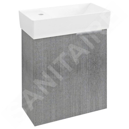 Sapho Latus - Meuble lavabo 440x500x220 mm, chêne argenté LT090-1111