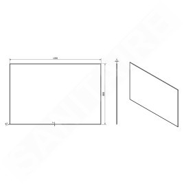 Sapho Accord - Miroir avec facette 1200x800 mm, sans fixation MF453