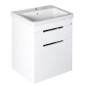 Sapho Ella - Meuble lavabo 565x650x430 cm, 2 tiroirs, blanc EL062-3030 Sapho Ella - Meuble lavabo 565x650x430 cm, 2 tiroirs, blanc EL062-3030
