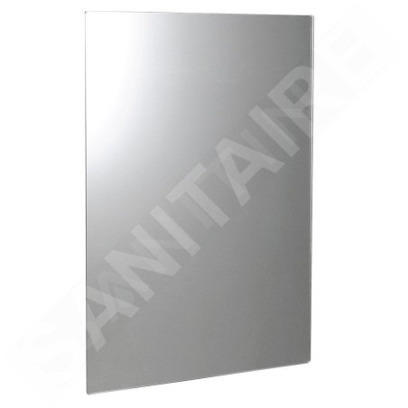 Sapho Plain - Miroir 50x70 cm, angles arrondis de sécurité, sans fixation 1501-25