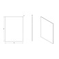 Sapho Plain - Miroir 50x70 cm, angles arrondis de sécurité, sans fixation 1501-25 Sapho Plain - Miroir 50x70 cm, angles arrondis de sécurité, sans fixation 1501-25