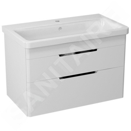 Sapho Ella - Meuble-vasque 765x500x430 cm, 2 tiroirs, blanc EL080-3030