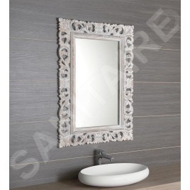 Sapho Scule - Miroir en cadre, 700 x 1000 mm, blanc IN171