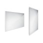 Nimco Miroirs - Miroir avec éclairage LED, 1000x700 mm, aluminium ZP 9004