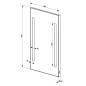 Aqualine Accessoires - Miroir avec éclairage LED 500x700 mm, chromé ATH5 Aqualine Accessoires - Miroir avec éclairage LED 500x700 mm, chromé ATH5