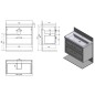 Aqualine Favolo - Meuble lavabo 865x600x446 mm, 2 tiroirs, blanc mat FV290 Aqualine Favolo - Meuble lavabo 865x600x446 mm, 2 tiroirs, blanc mat FV290