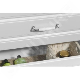 Aqualine Favolo - Meuble lavabo 865x600x446 mm, 2 tiroirs, blanc mat FV290