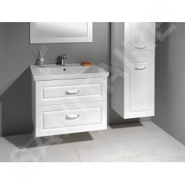 Aqualine Favolo - Meuble lavabo 865x600x446 mm, 2 tiroirs, blanc mat FV290