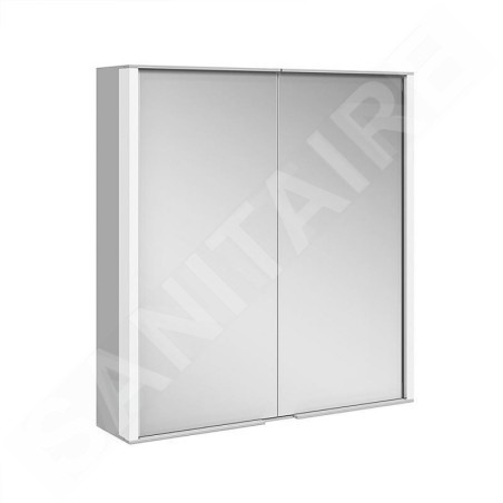 Keuco Royal Match - Armoire miroir avec éclairage LED, 650x700x160 mm, alu elox argenté 12801171311