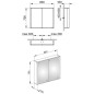 Keuco Royal Match - Armoire miroir avec éclairage LED, 800x700x160 mm, alu elox argenté 12802171311 Keuco Royal Match - Armoire miroir avec éclairage LED, 800x700x160 mm, alu elox argenté 12802171311