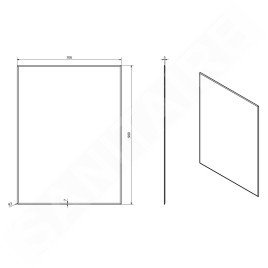 Sapho Accord - Miroir à facette 700x900 mm MF444