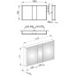 Keuco Royal Match - Armoire miroir avec éclairage LED, 1200x700x160 mm, alu elox argenté 12804171311 Keuco Royal Match - Armoire miroir avec éclairage LED, 1200x700x160 mm, alu elox argenté 12804171311
