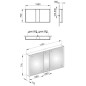 Keuco Royal Match - Armoire de toilette avec éclairage LED, 1300x700x160 mm, argent anodisé 12805171311 Keuco Royal Match - Armoire de toilette avec éclairage LED, 1300x700x160 mm, argent anodisé 12805171311