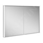 Keuco Royal Match - Armoire miroir avec éclairage à LED, encastrable, 1000x700x149 mm, alu elox argenté 12813171311