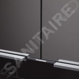 Keuco Royal Match - Armoire miroir avec éclairage à LED, encastrable, 1000x700x149 mm, alu elox argenté 12813171311