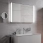 Keuco Royal Match - Armoire miroir avec éclairage à LED, encastrable, 1000x700x149 mm, alu elox argenté 12813171311
