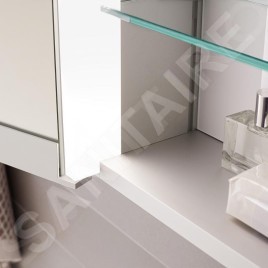 Keuco Royal Match - Armoire miroir avec éclairage LED, encastrable, 1200x700x149 mm, alu elox argenté 12814171311