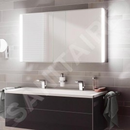 Keuco Royal Match - Armoire miroir avec éclairage LED, encastrable, 1200x700x149 mm, alu elox argenté 12814171311